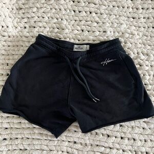 Hollister Black Drawstring Sweat Shorts